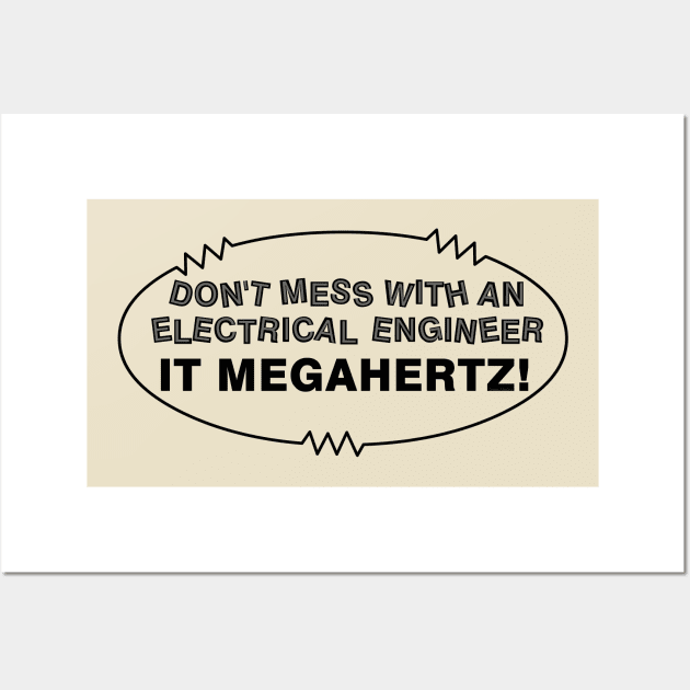 Electrical Engineer Megahertz Oval Wall Art by Barthol Graphics